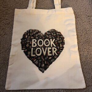 Book Lover Canvas Tote Bag - NWT